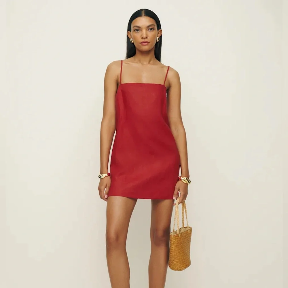 Reformation Aubree Linen Dress - Picture 2 of 6